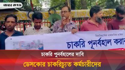 চাকরি পুনর্বহালের দাবি ডেসকোর চাকরিচ্যুত কর্মচারীদের